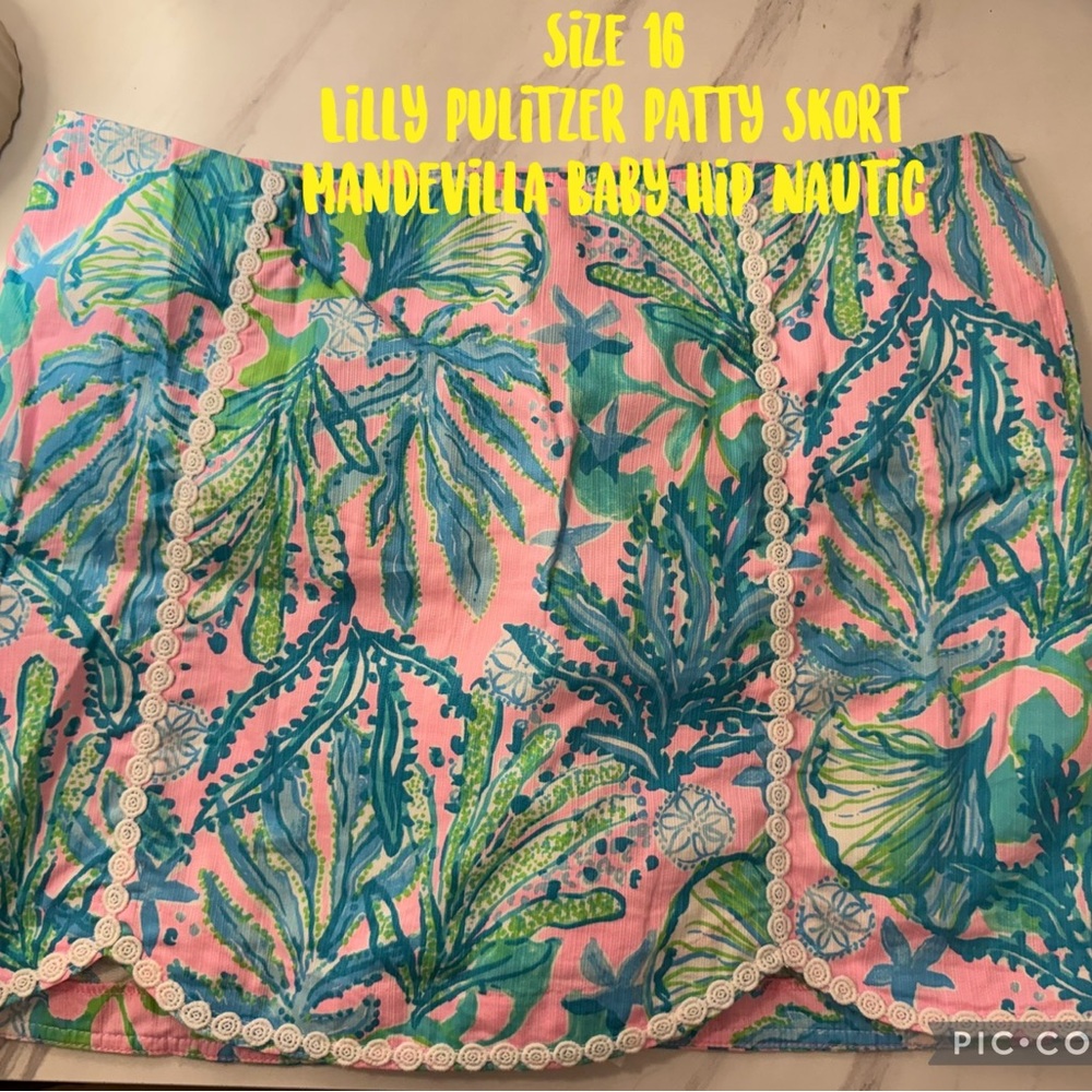Lilly Pulitzer Patty Skort - Pink and Green